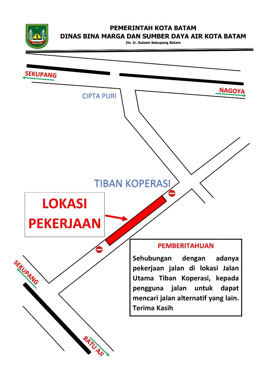 Jalan Utama Tiban Koperasi Diperbaiki