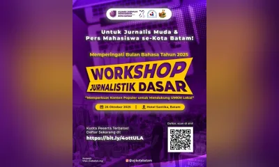 Aji batam dan perpustakaan bi kepri gelar workshop dan kompetisi menulis